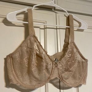 Cream lace bra